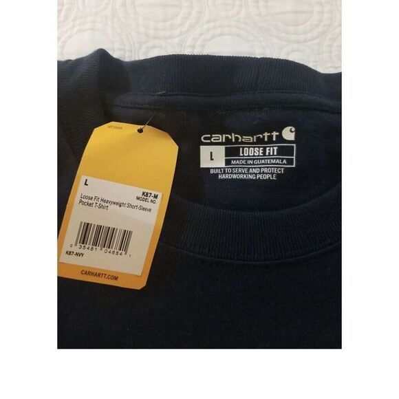Carhartt K87-M Men’s Sz L Loose Fit Heavyweight Short-Sleeve Pocket T-Shirt - Picture 4 of 6